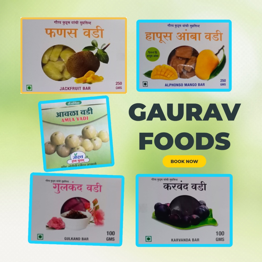 Gaurav Foods Fruits Vadi Combo 11 (750gm) - Fanas Vadi, Mango Bar, Gulkand Vadi, Karvand Bar, Amla Vadi Gaurav Foods Fruits Vadi Combo 11 (750gm) - Fanas Vadi, Mango Bar, Gulkand Vadi, Karvand Bar, Amla Vadi