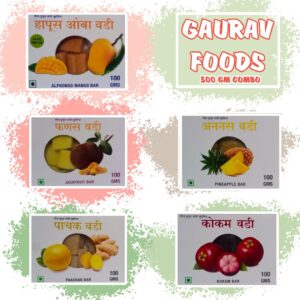 Amba Vadi, Fanas Vadi, Pachak Vadi, Ananas Vadi, & Kokum Vadi - Fruits Vadi Combo 4