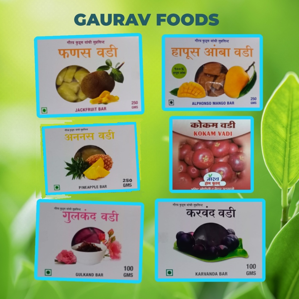 Gaurav Foods Fruits Vadi Combo 19 (1 Kg) - fanas vadi, ananas vadi, amba vadi, gulkand vadi, kokum vadi, & karvand vadi Gaurav Foods Fruits Vadi Combo 19 (1 Kg) - fanas vadi, ananas vadi, amba vadi, gulkand vadi, kokum vadi, & karvand vadi