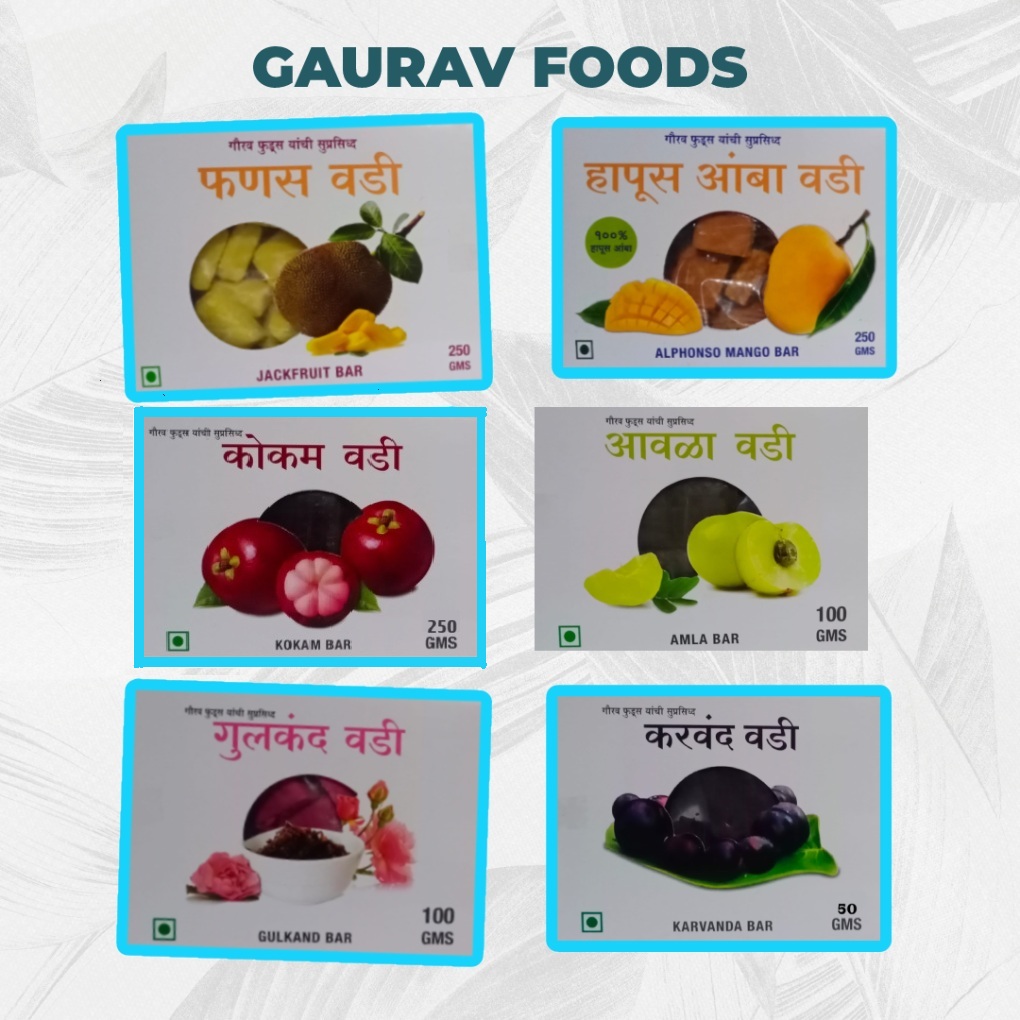 Gaurav Foods Fruits Vadi Combo 16 (1 Kg) - fanas vadi, kokum vadi, amba vadi, gulkand vadi, amla vadi, & karvand vadi Gaurav Foods Fruits Vadi Combo 16 (1 Kg) - fanas vadi, kokum vadi, amba vadi, gulkand vadi, amla vadi, & karvand vadi