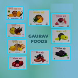 Gaurav Foods Fruits Vadi Combo 15 (1 Kg) - amba vadi, fanas vadi, pachak vadi, kokum vadi, gulkand vadi, amla vadi, karvand vadi, Ananas vadi, & chinch vadi
