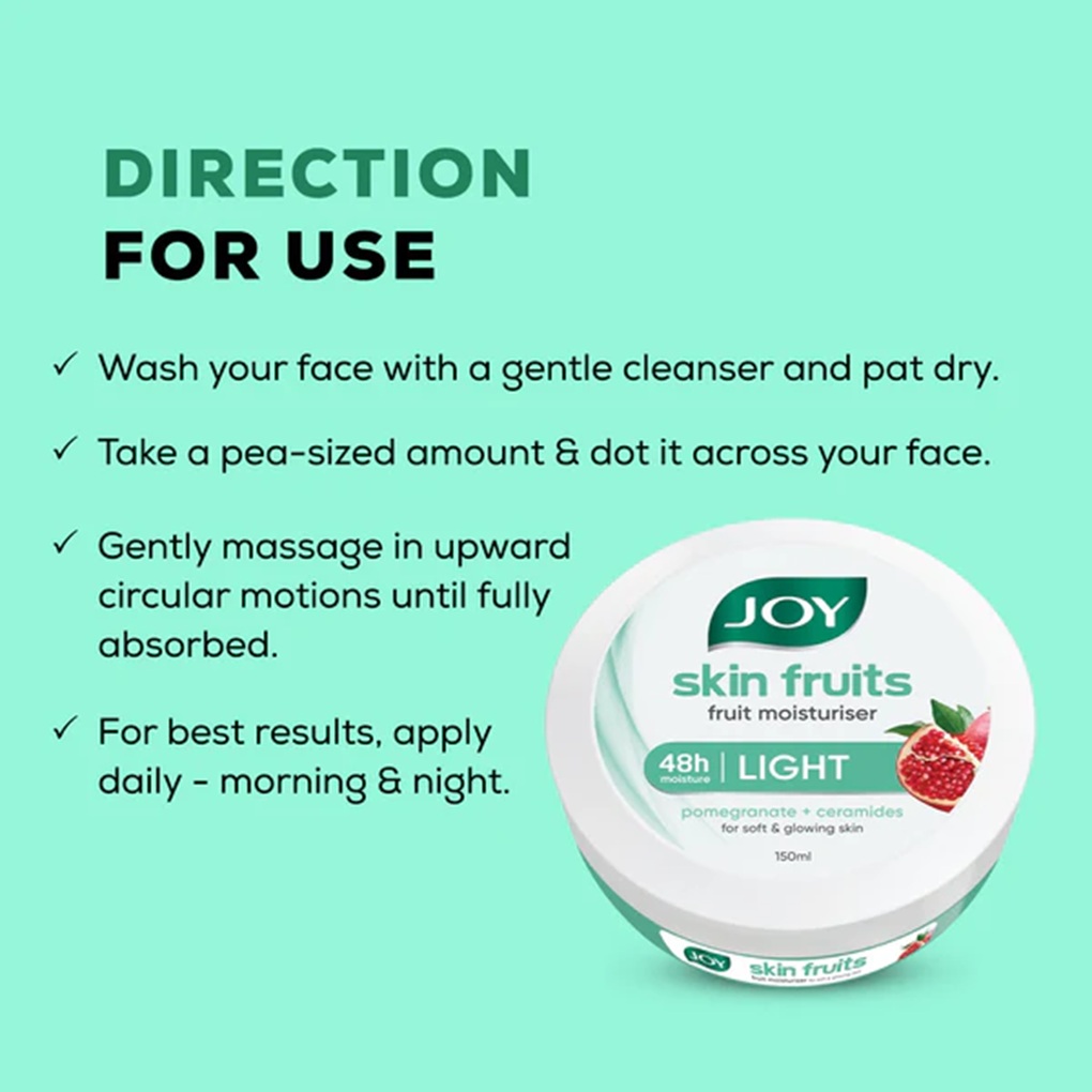 How to Use Joy Skin Fruits Non-Greasy Face Moisturiser