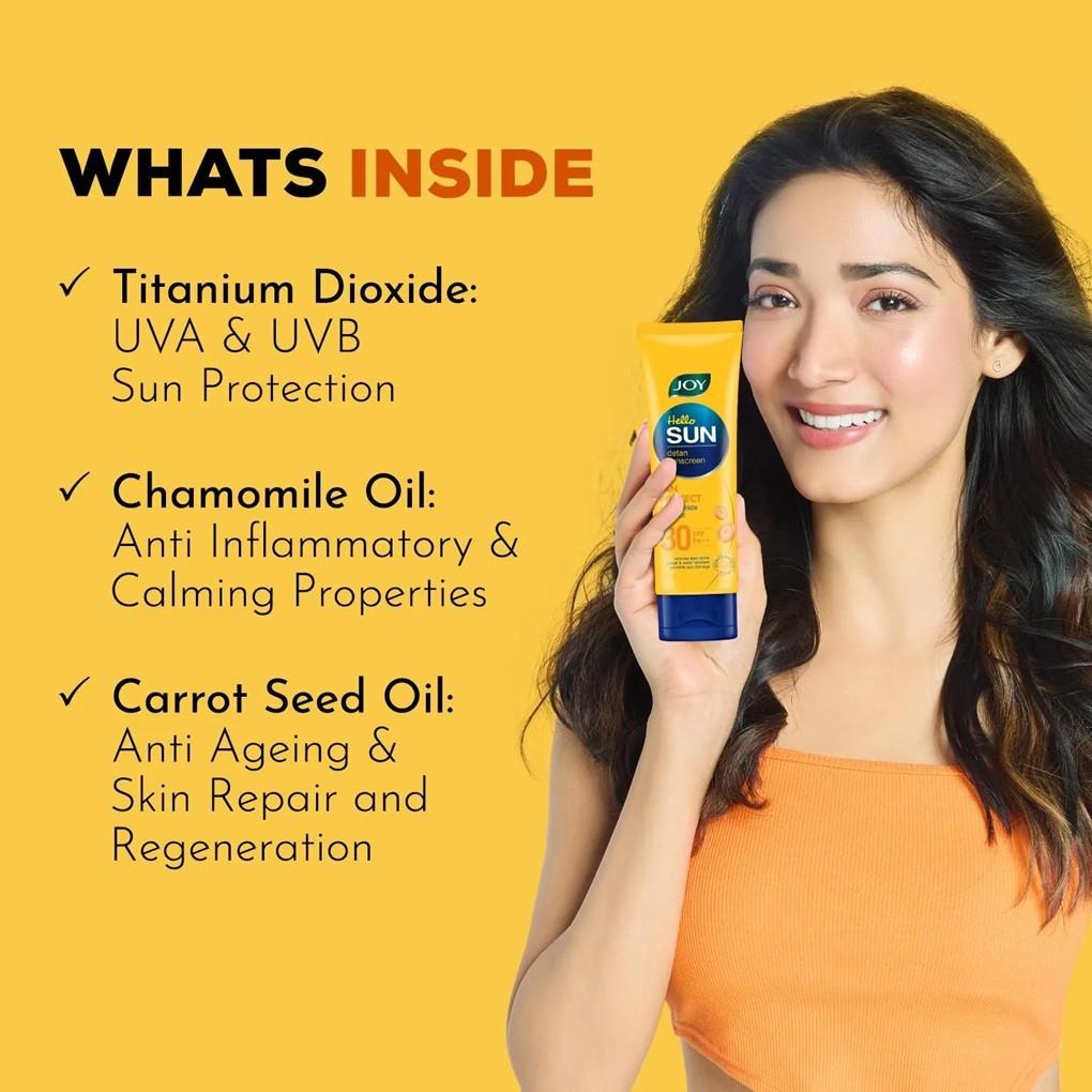 Ingredients of Joy Hello Sun Sunscreen SPF 30 PA++