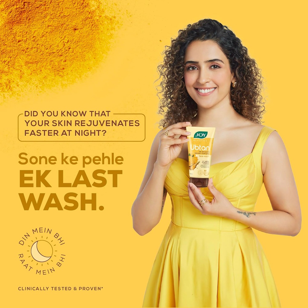 Sone ke pehle ek last wash with Joy Ubtan Face Wash