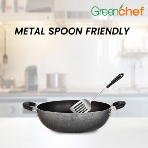 Greenchef Namo Non-Stick kadai with SS lid