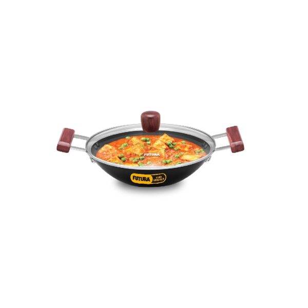 hawkins futura deep fry pan with glass lid 2L