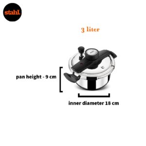 Steel Cooker with Induction Base 3 Ltr