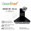 Greenchef Akeno BK - 60cm chimney