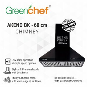 Greenchef Akeno BK - 60cm chimney