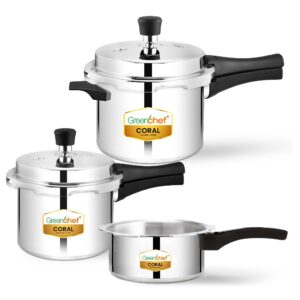 Greenchef Coral Combo Pressure Cooker - 5L, 3L, 2L