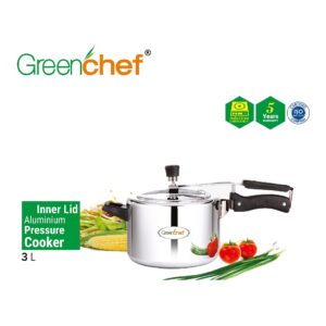 Greenchef Inner Lid Aluminium Pressure Cooker 3 Ltr