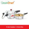 Greenchef Orra Pressure Cooker Combo (5L + 3L)