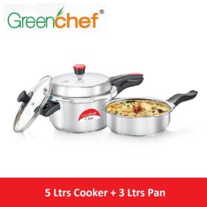 Greenchef Orra Pressure Cooker Combo (5L + 3L)