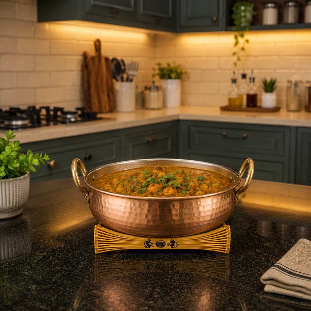 Bamboo Hot Pot Stand Useful in Kitchen