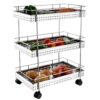 3 Layer Perforated Vegetable Storage Trolley