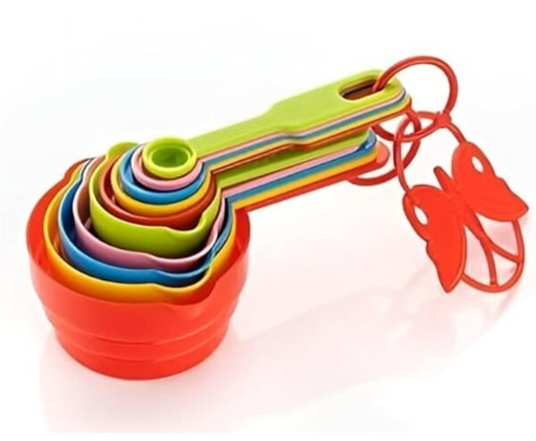 Colorful Measuring Cups and Spoons Set – 10 pieces