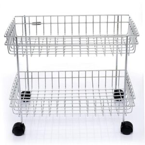 Stainless Steel 2-Tier Vegetable Trolley