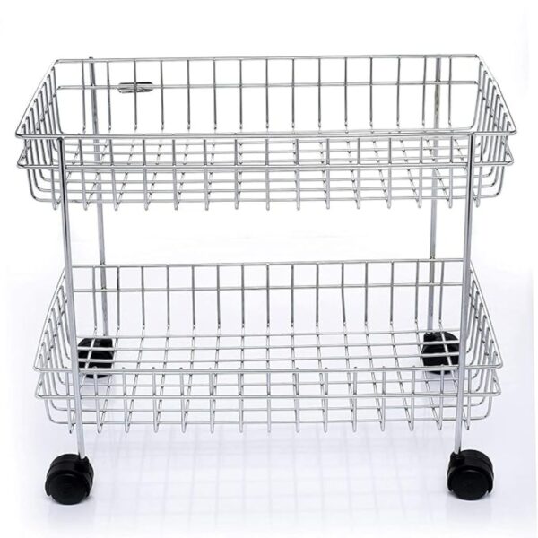 Stainless Steel 2-Tier Vegetable Trolley