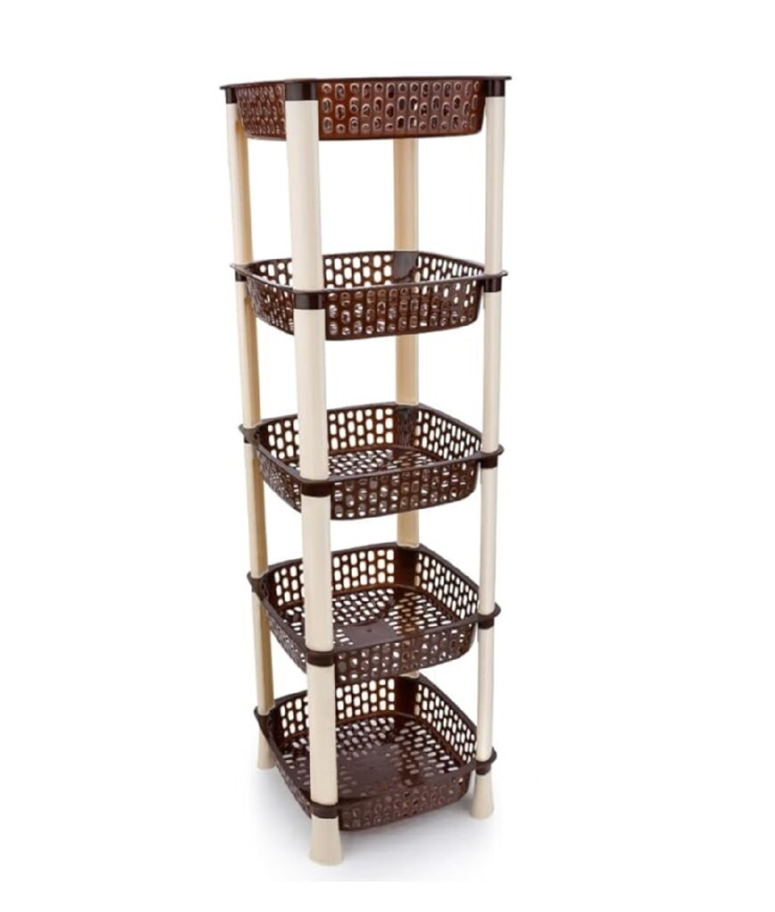 Mini Square Rack Shruti Square Rack 5 Layer, Plastic 5 Layer Square Storage Basket ...