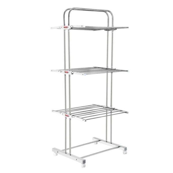 Cloth Drying Steel Stand Foldable 3 Tier