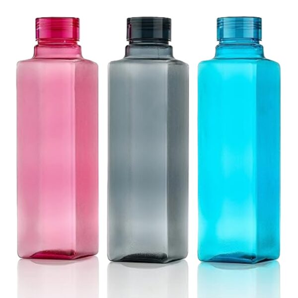 Square Water Bottle - 3 Pieces