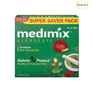 Medimix Ayurvedic 18 Herbs Bathing Soap 125g (Pack of 3)