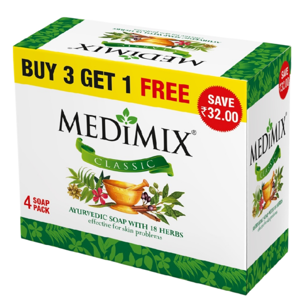 Medimix Ayurvedic Classic Soap 75g (Buy 3 get 1 free)