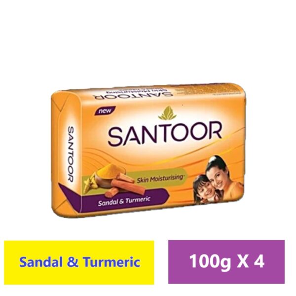 santoor bathing soap 100g (Pack of 4)