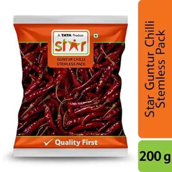 Star Guntur Chilli Stemless 200 gm