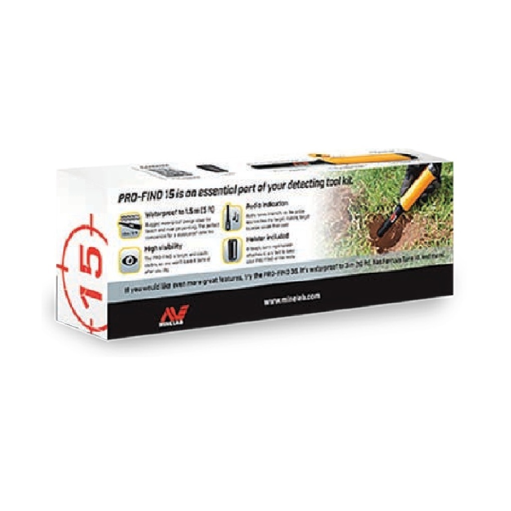 thumbnail image 2 of Minelab Pro-Find 15 Waterproof Pinpointer – For Metal Detecting, Beach, Gold Prospecting – Model 32260002 2 of 6
