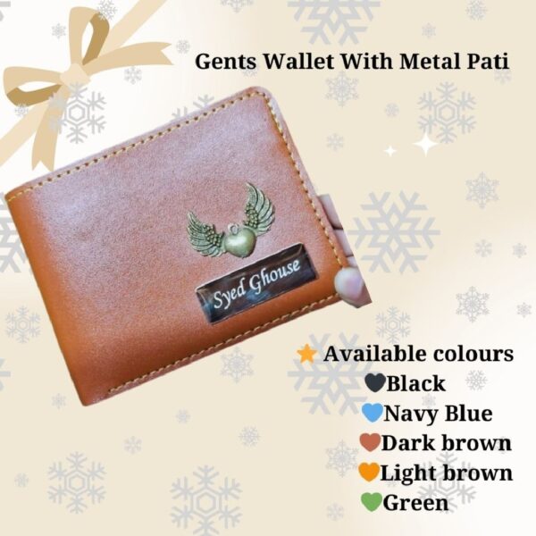 Men's Wallet with Metal Patti
