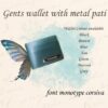 Men's Wallet with Curve Metal Patti