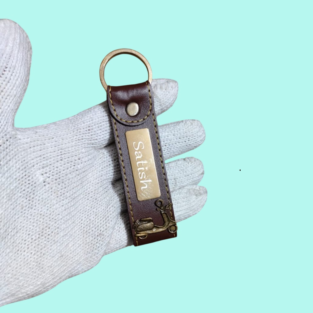 PU Keychain with Metal Patti PU Keychain with Metal Patti