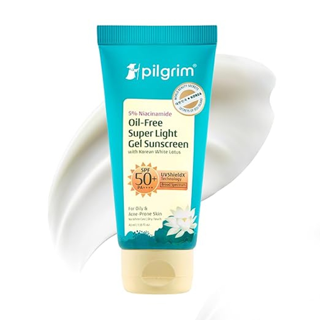 Pilgrim 5% Niacinamide Oil-Free Super Light Gel Sunscreen SPF 50 PA++++ 40ml Pilgrim 5% Niacinamide Oil-Free Super Light Gel Sunscreen SPF 50 PA++++ 40ml