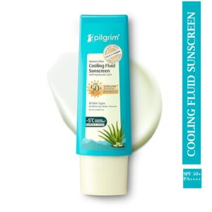 Pilgrim Korean Aloe Cooling Fluid Sunscreen SPF 50+ PA++++ with Hyaluronic Acid 50ml