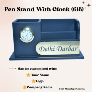Pen Stand with Clock