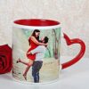 3 Tone Heart Handle Coffee Mug Red Colour